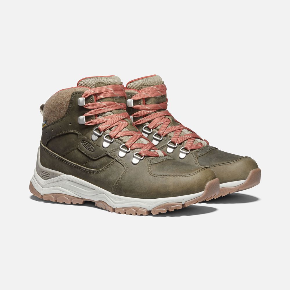 Keen Vandringskängor Dam Olivgröna - Innate Läder Waterproof - 710429BYR